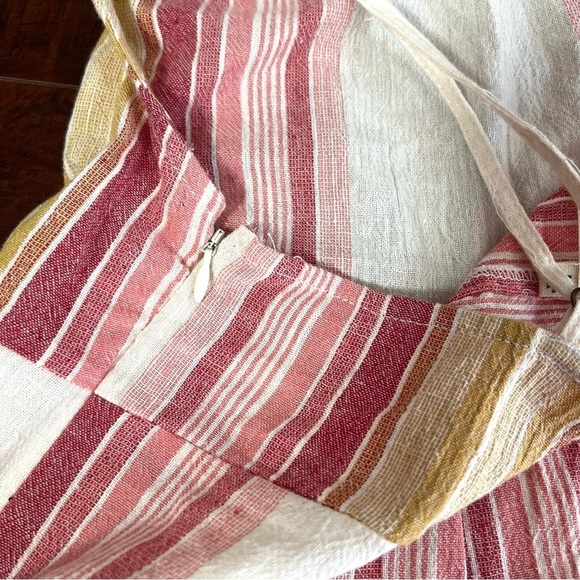 RIP CURL Golden Days Stripe Romper In Bone Open Back Size Medium - Picture 7 of 11